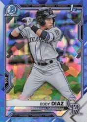 2021 Bowman Sapphire Edition Base Set Eddy Diaz #BCP-33 card