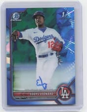 2022 Bowman Sapphire Edition Autographs Eddys Leonard #BSPA-ELD card