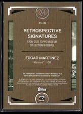 2025 Topps Museum Collection Retrospective Signatures Edgar Martinez #RS-EM card
