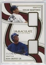 2023 Panini Immaculate Collection Legends Dual Materials Edgar Martinez / Ken Griffey Jr. #DLM-MG card