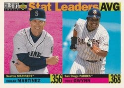 1996 Collector's Choice Base Set Edgar Martinez / Tony Gwynn #2 card