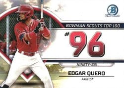 2023 Bowman Bowman Scouts Top 100 Edgar Quero #BTP-96 card