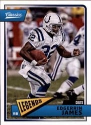 2018 Panini Classics Base Set Edgerrin James #136 card
