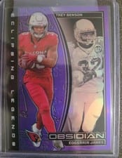 2024 Panini Obsidian Eclipsing Legends Edgerrin James/Trey Benson #17 card