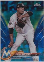 2018 Topps Chrome Sapphire Edition Base Set Edinson Volquez #22 card