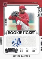 2021 Panini Contenders Base Set Eduard Bazardo #187 card