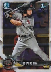 2018 Bowman Chrome Prospects Eduardo Diaz #BCP225 card