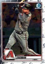 2020 Bowman Chrome Base Set Eduardo Escobar #95 card