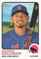 2022 Topps Heritage Base Set Eduardo Escobar #254 card