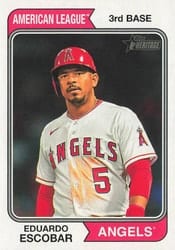 2023 Topps Heritage Base Set Eduardo Escobar #529 card