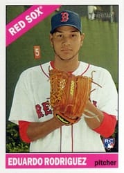 2015 Topps Heritage Base Set Eduardo Rodriguez #527 card
