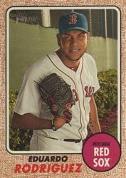 2017 Topps Heritage Base Set Eduardo Rodriguez #522 card
