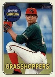 2018 Topps Heritage Minor League Base Set Edward Cabrera #33 card