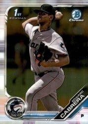 2019 Bowman Chrome Prospects Edward Cabrera #BCP-114 card