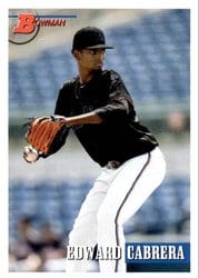 2021 Bowman Heritage Base Set Edward Cabrera #111 card