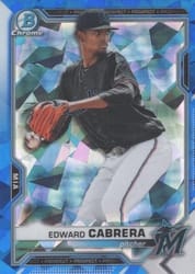 2021 Bowman Sapphire Edition Base Set Edward Cabrera #BCP-141 card
