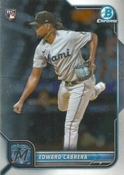 2022 Bowman Chrome Base Set Edward Cabrera #44 card