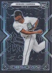 2022 Panini Chronicles Obsidian Edward Cabrera #9 card