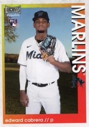 2022 Topps Archives Snapshots Base Set Edward Cabrera #47 card