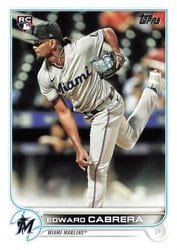 2022 Topps Base Set Edward Cabrera #566 card