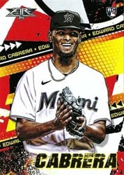 2022 Topps Fire Base Set Edward Cabrera #44 card