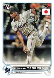 2022 Topps Japan Edition Base Set Edward Cabrera #141 card