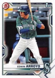 2021 Bowman Draft Base Set Edwin Arroyo #BD-74 card