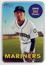 2018 Topps Heritage Base Set Edwin Diaz #102 card