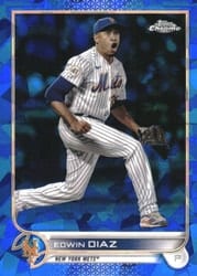 2022 Topps Chrome Sapphire Edition Base Set Edwin Diaz #267 card