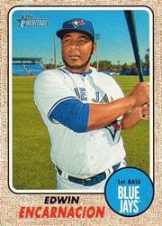 2017 Topps Heritage Base Set Edwin Encarnacion #445 card