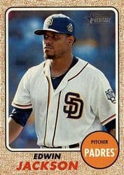 2017 Topps Heritage Base Set Edwin Jackson #194 card