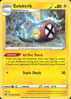 Lost Origin Eelektrik #60 card