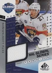 2025-26 SP Game Used 2024 Global Series Stars vs. Panthers Fabrics Eetu Luostarinen #GSF2-20 card