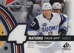 2025-26 SP Game Used 2025 4 Nations Face-Off Fabrics Eetu Luostarinen #4N-EL card