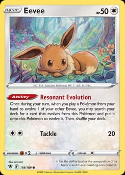 2022 Astral Radiance Eevee #119 card