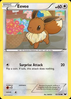2012 Dark Explorers Eevee #83 card