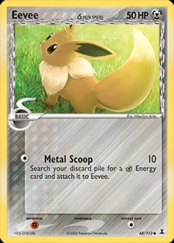 2005 Delta Species Eevee δ #68 card