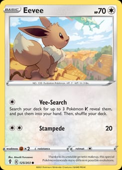 2021 Evolving Skies Eevee #125 card
