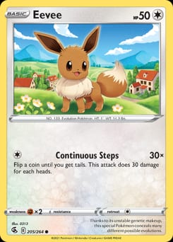 Fusion Strike Eevee #205 card
