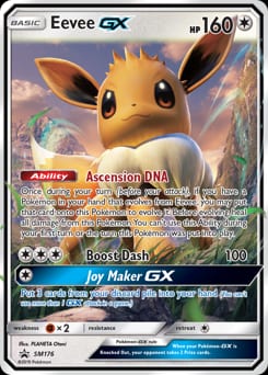 2017 SM Black Star Promos Eevee-GX #SM176 card