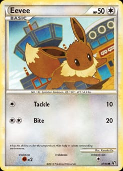 2010 HS—Undaunted Eevee #47 card