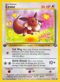 1999 Jungle Eevee #51 card