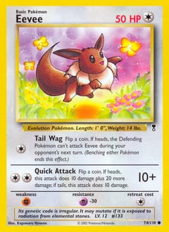 2002 Legendary Collection Eevee #74 card