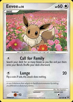 2008 Majestic Dawn Eevee #62 card