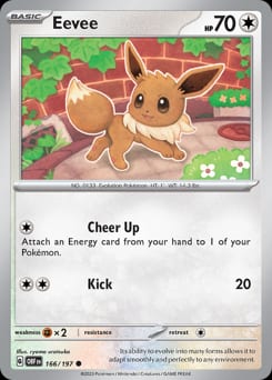 Obsidian Flames Eevee #166 card