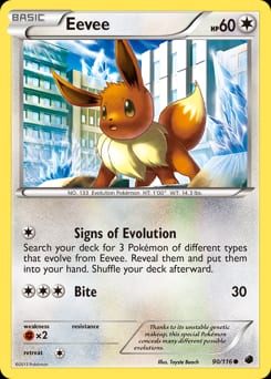 2013 Plasma Freeze Eevee #90 card