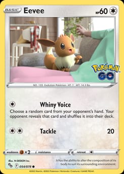 2022 Pokémon GO Eevee #54 card