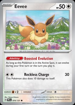 Prismatic Evolutions Eevee #74 card