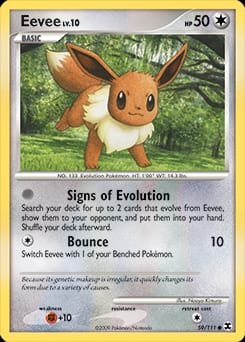 2009 Rising Rivals Eevee #59 card