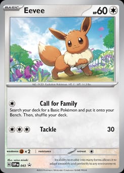 2023 Scarlet & Violet Black Star Promos Eevee #43 card